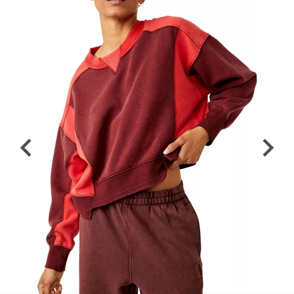 NWT FP movement intercept colorblock pullover sz xs